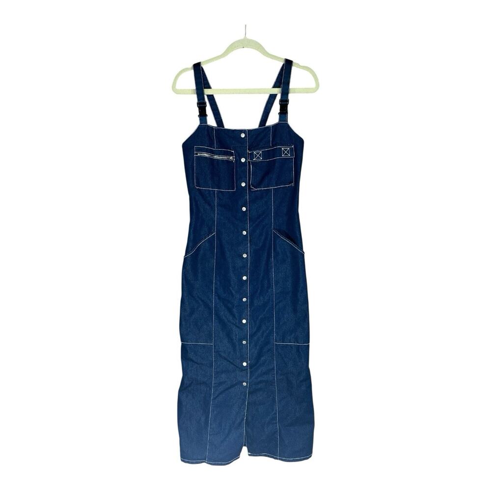 Vintage Tommy Girl Hilfiger Denim Long Maxi Dress SIZE MEDIUM Y2K Grunge